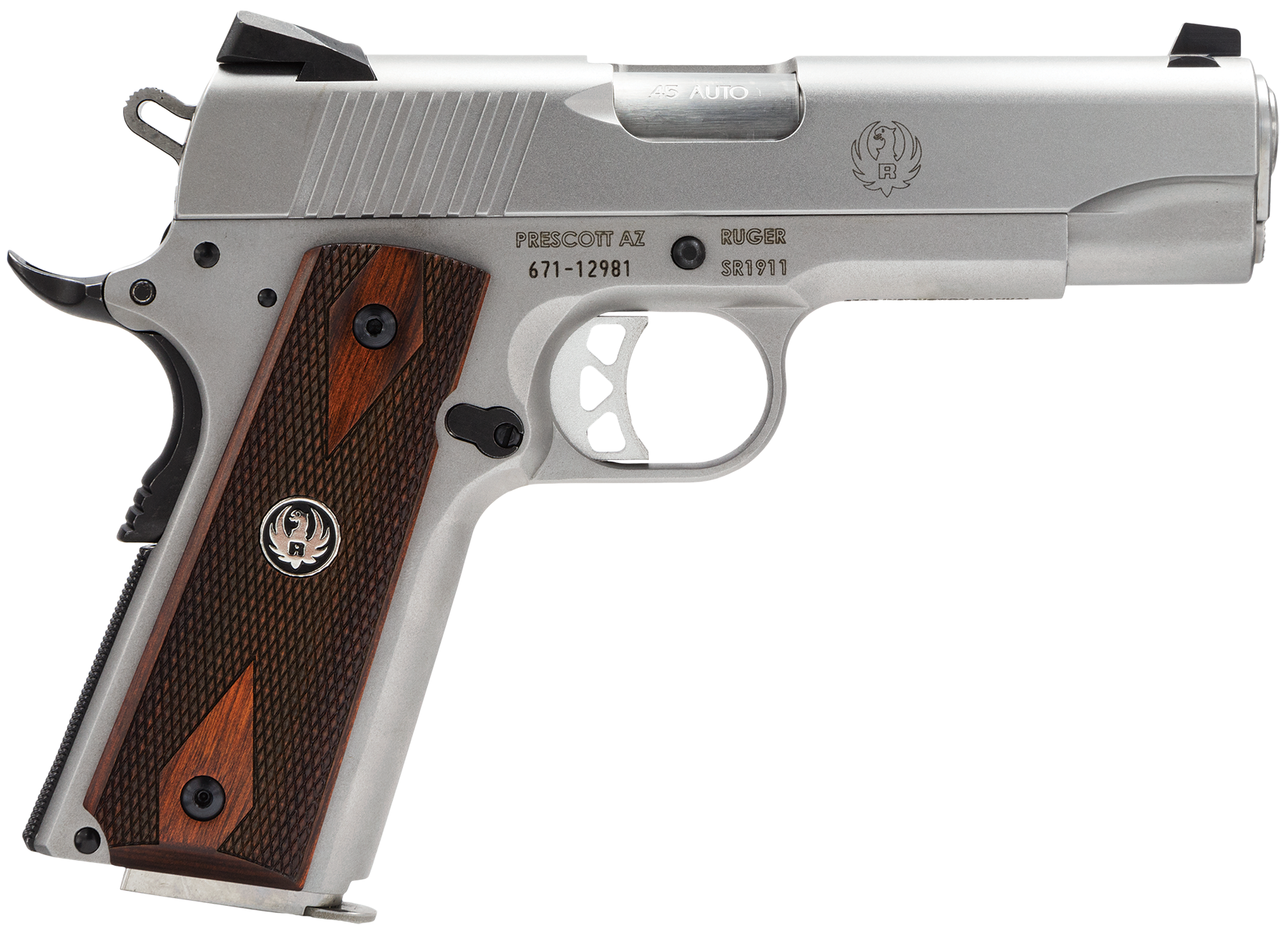 Ruger SR 1911 Stainless Commander 45 ACP 4.25" barrel